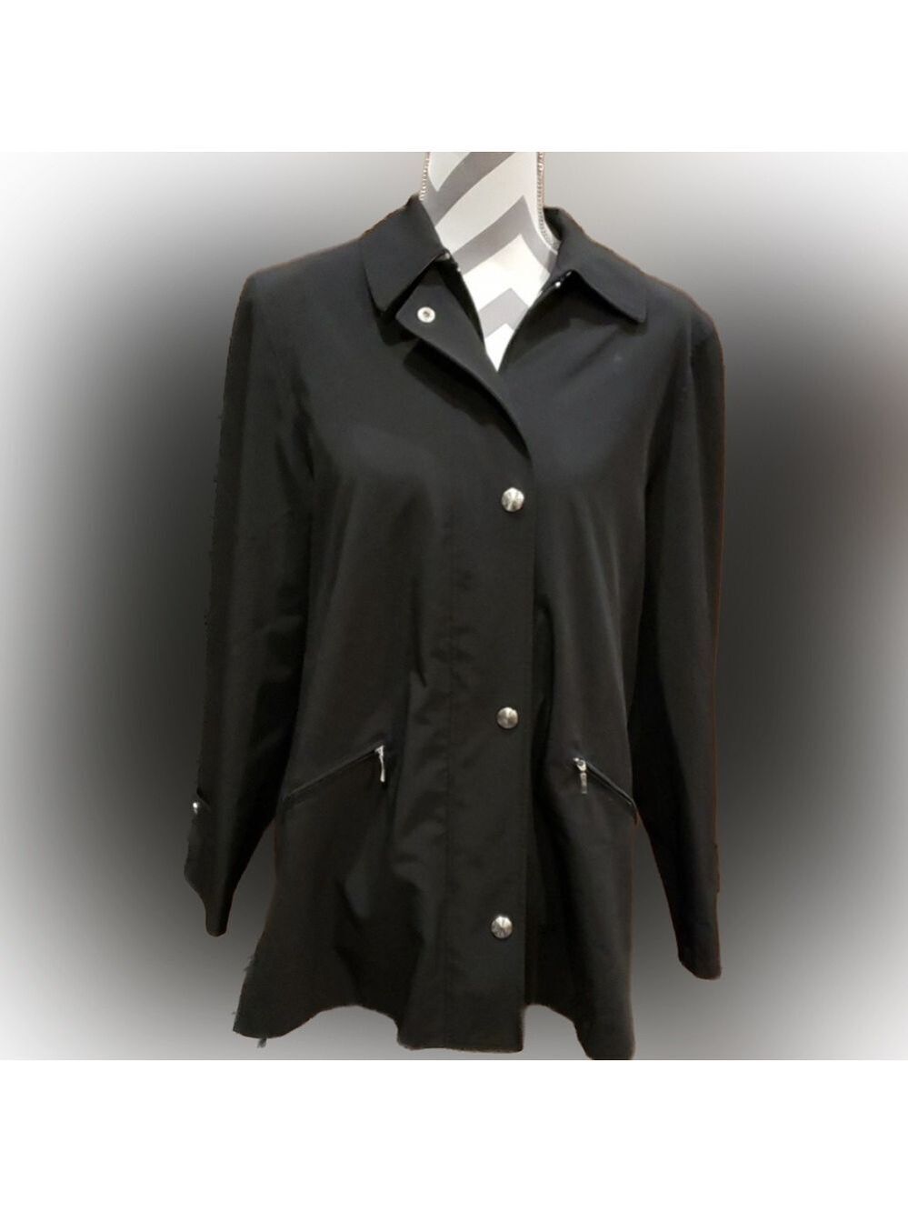 - Zip Up Trench Jacket Size 7/8